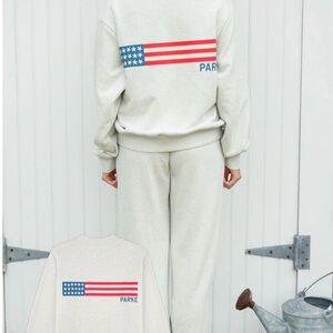 Parke Heritage Women’s Stars + Stripes Mockneck Heather Grey
